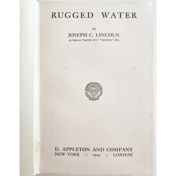 1924 Rugged Water 1st Edition Joseph C Lincoln HC Antique Literature E18 - Picture 3 of 4